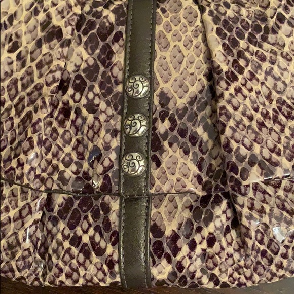 Brighton Snakeskin Print Clutch or Crossbody EUC! - Picture 6 of 16